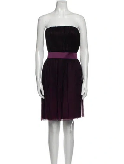 Pre-owned Akris Silk Mini Dress In Black