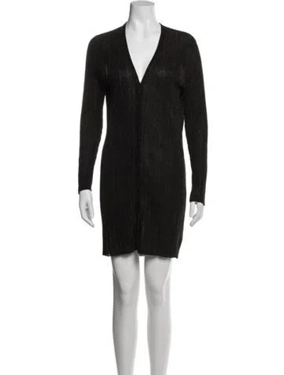 Pre-owned Akris Silk Mini Dress In Black