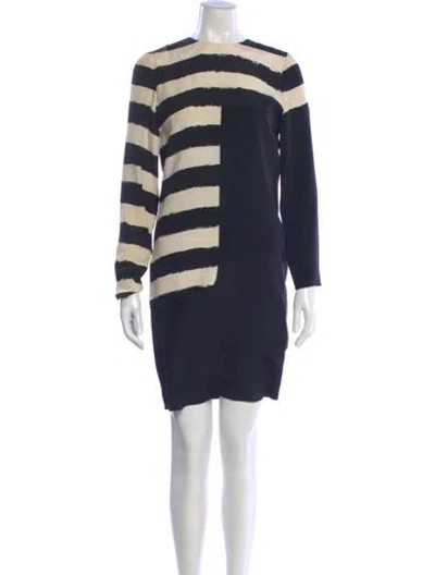 Pre-owned Akris Silk Mini Dress In Blue