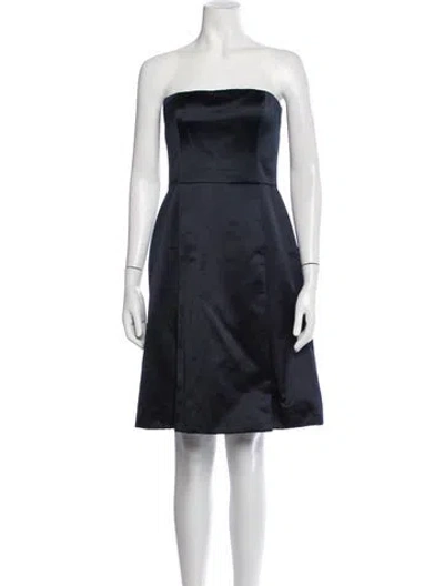 Pre-owned Akris Silk Mini Dress In Blue