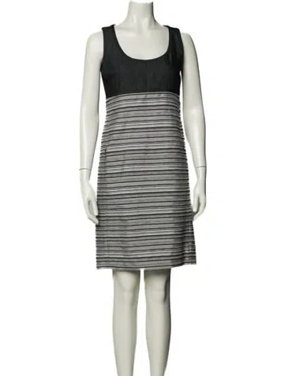 Pre-owned Akris Silk Mini Dress In Gray