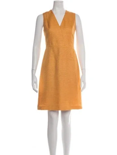 Pre-owned Akris Silk Mini Dress In Orange