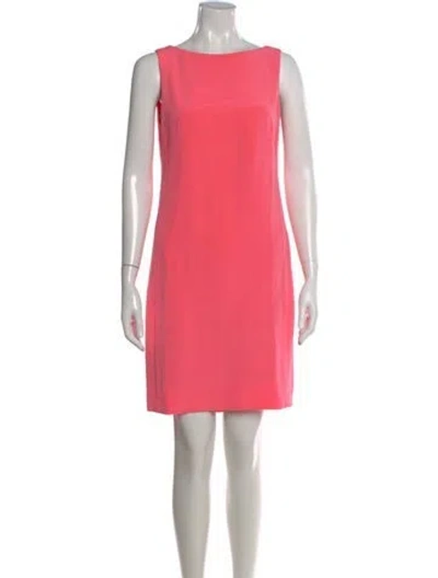 Pre-owned Akris Silk Mini Dress In Pink