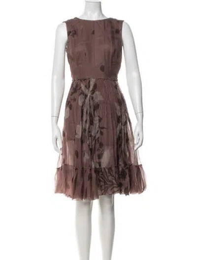 Pre-owned Akris Silk Mini Dress In Purple