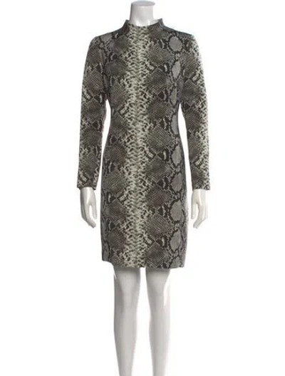Pre-owned Akris Silk Mini Dress W/ Tags In Grey