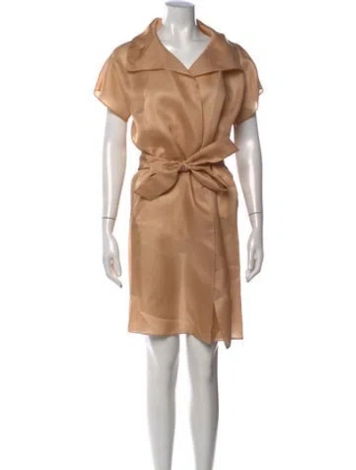 Pre-owned Akris Silk Mini Dress W/ Tags In Neutrals