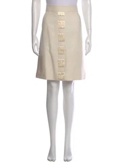 Pre-owned Akris Silk Mini Skirt In Neutral