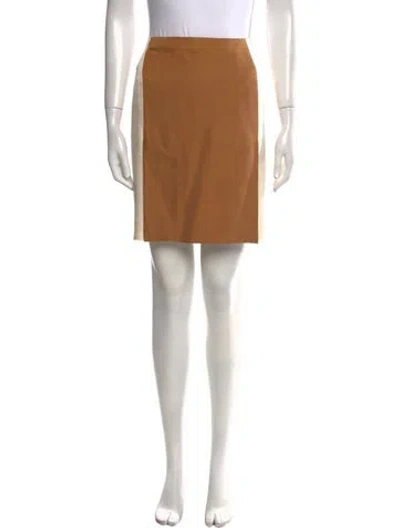 Pre-owned Akris Silk Mini Skirt In Neutral