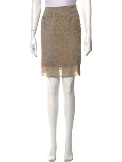 Pre-owned Akris Silk Mini Skirt In Neutrals