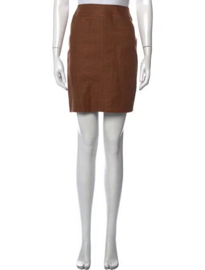 Pre-owned Akris Silk Mini Skirt In Neutrals