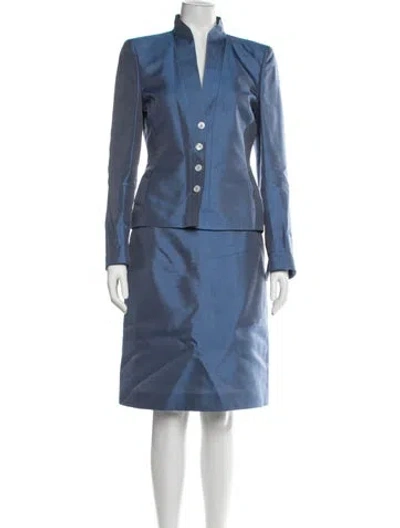 Pre-owned Akris Silk Pantsuit In Blue