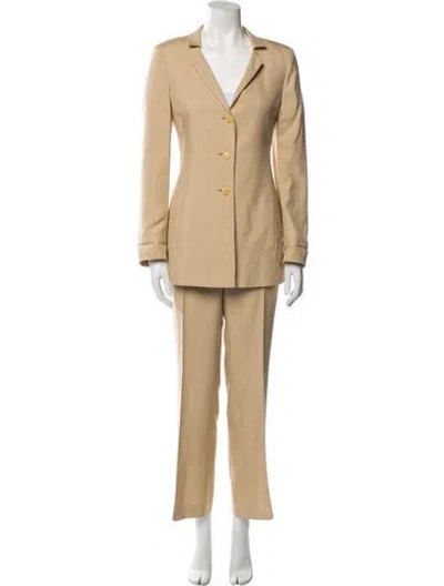 Pre-owned Akris Silk Pantsuit In Neutral
