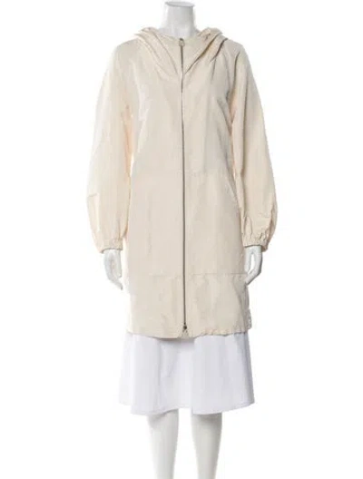 Pre-owned Akris Silk Parka In Neutral