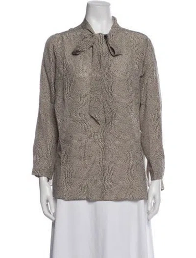 Pre-owned Akris Silk Patterned Blouse In Multicolor