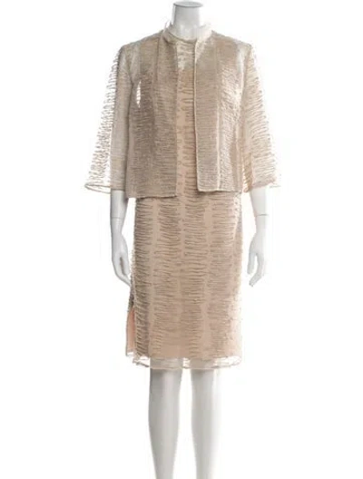 Pre-owned Akris Silk Patterned Dress Set