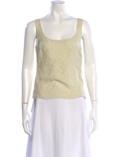 Pre-owned Akris Silk Patterned Top In Neutral