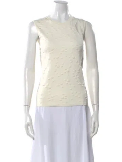 Pre-owned Akris Silk Patterned Top W/ Tags In Neutral