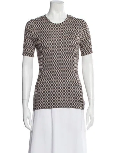 Pre-owned Akris Silk Patterned T-shirt In Multi