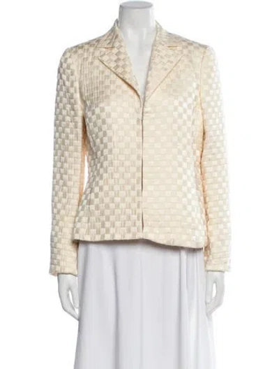 Pre-owned Akris Silk Printed Blazer In Neutral