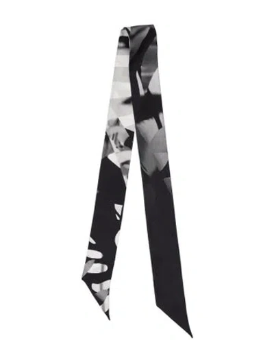 Pre-owned Akris Silk Printed Scarf In Black