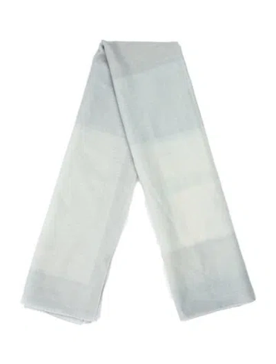 Pre-owned Akris Silk Printed Scarf In Blue