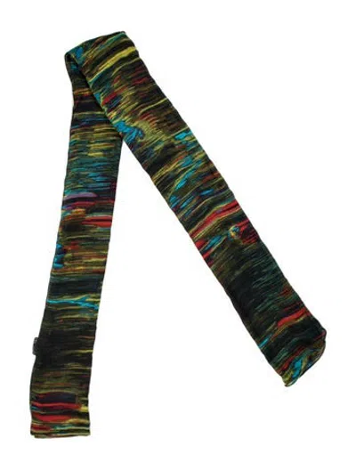 Pre-owned Akris Silk Printed Scarf In Blue