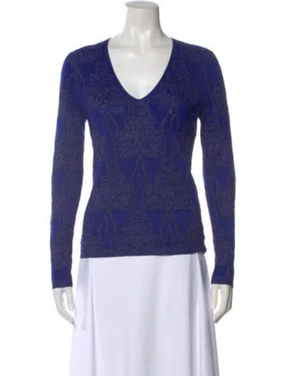 Pre-owned Akris Silk Printed Sweater