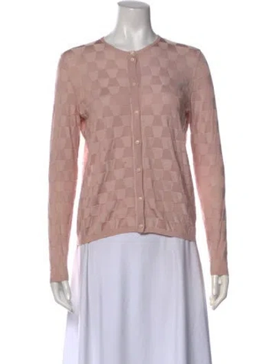Pre-owned Akris Silk Printed Top In Pink