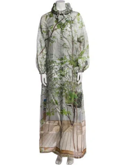 Pre-owned Akris Silk Printed Vest In Blue