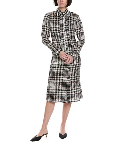 Akris Silk Shirtdress In Black