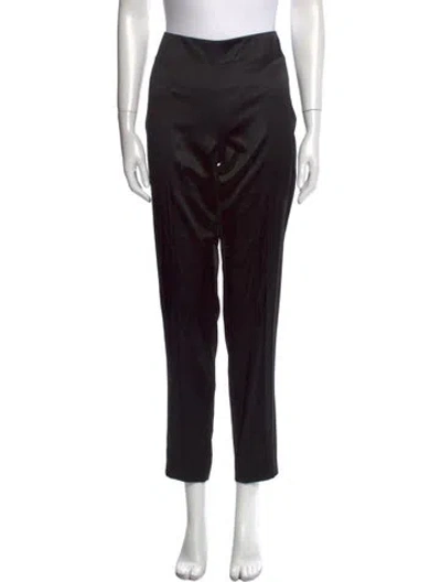 Pre-owned Akris Silk Skinny Leg Pants In Black