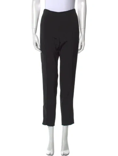 Pre-owned Akris Silk Skinny Leg Pants In Black