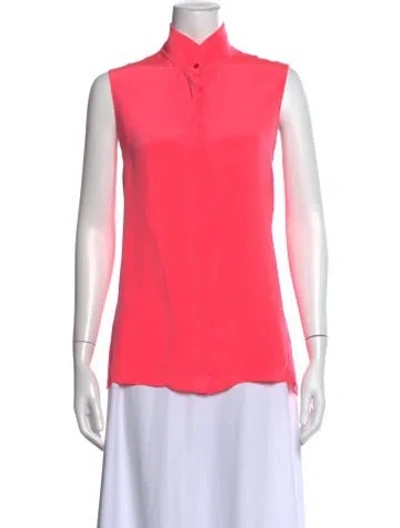 Pre-owned Akris Silk Sleeveless Top In Pink