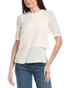 Akris Silk Solid Blouse In Neutral