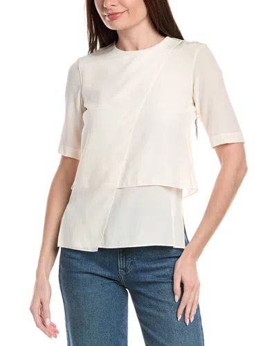 Akris Silk Solid Blouse In White
