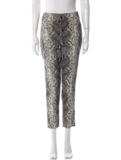 Pre-owned Akris Silk Straight Leg Pants In Black