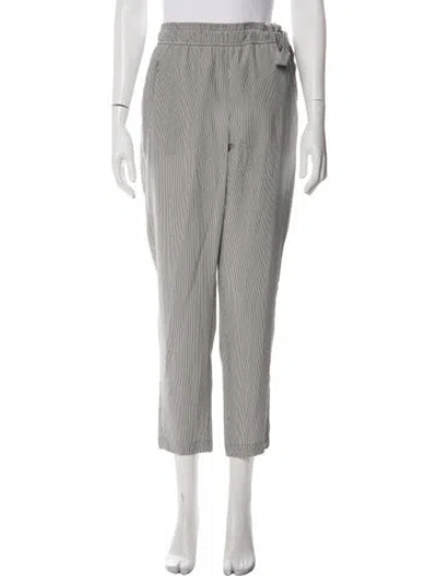Pre-owned Akris Silk Straight Leg Pants In Black