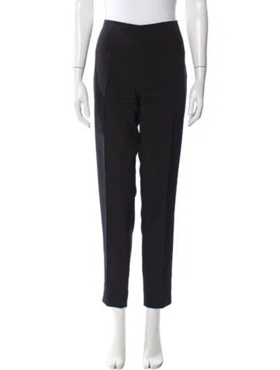 Pre-owned Akris Silk Straight Leg Pants In Gray