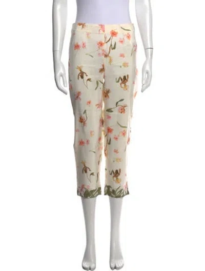 Pre-owned Akris Silk Straight Leg Pants In Neutral