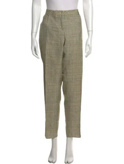 Pre-owned Akris Silk Straight Leg Pants In Neutrals