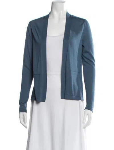 Pre-owned Akris Silk Sweater In Blue