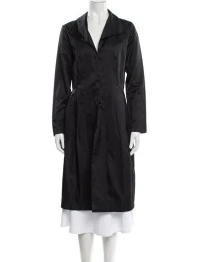 Pre-owned Akris Silk Trench Coat In Gray