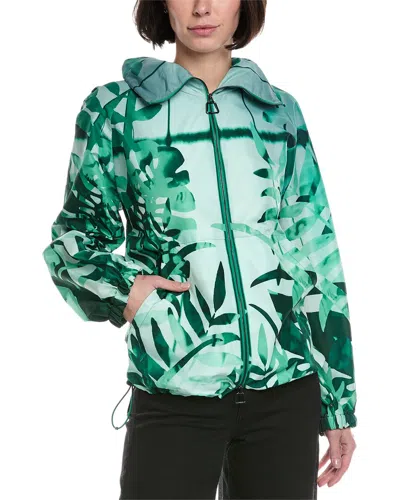 Akris Silk-trim Jacket In Green