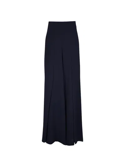 Akris Silk Trousers In Blue