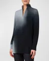 Akris Swarovski Stars Embellished Silk Organza Button-up Shirt In Charcoal-greige