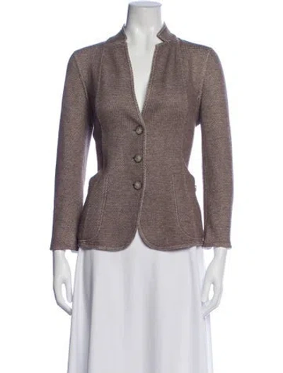 Pre-owned Akris Silk V-neck Sweater In Neutral