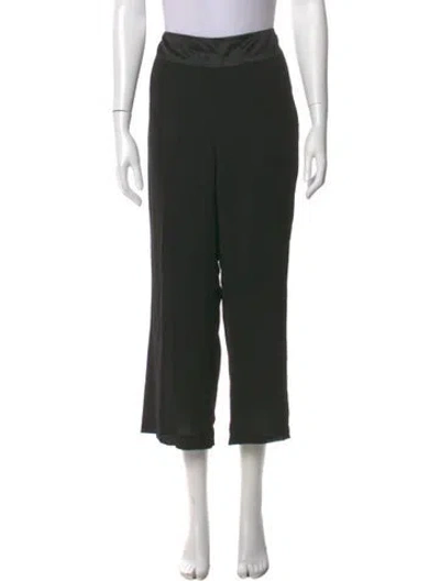 Pre-owned Akris Silk Wide Leg Pants In Black