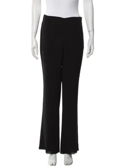 Pre-owned Akris Silk Wide Leg Pants In Black