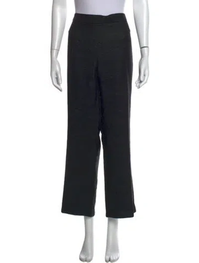 Pre-owned Akris Silk Wide Leg Pants In Black