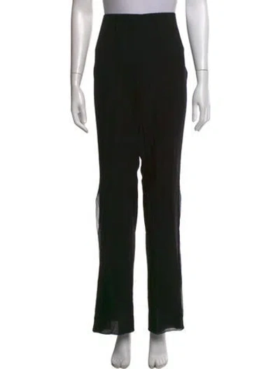 Pre-owned Akris Silk Wide Leg Pants In Black